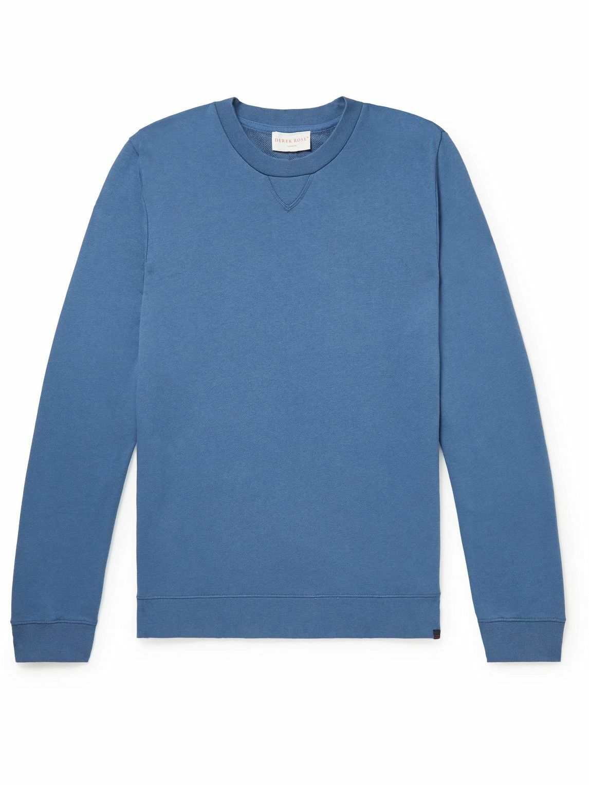 Photo: Derek Rose - Quinn 2 Cotton and Modal-Blend Jersey Sweatshirt - Blue
