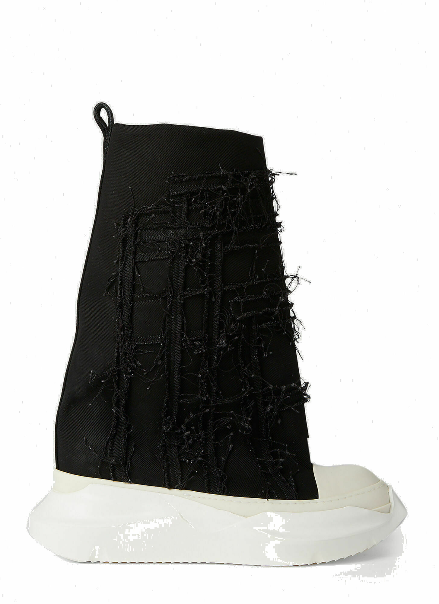 Photo: Rick Owens DRKSHDW - Slashed Fogachine Boots in Black