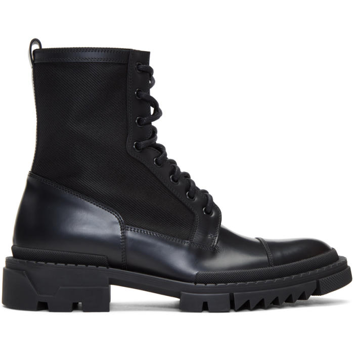 versace lace up boots