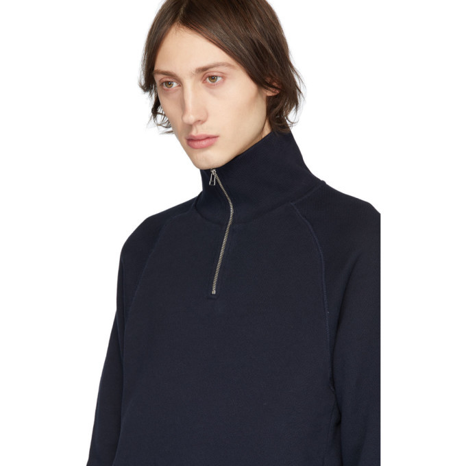 Norse Projects Navy Alfred Half-Zip Pullover Norse Projects