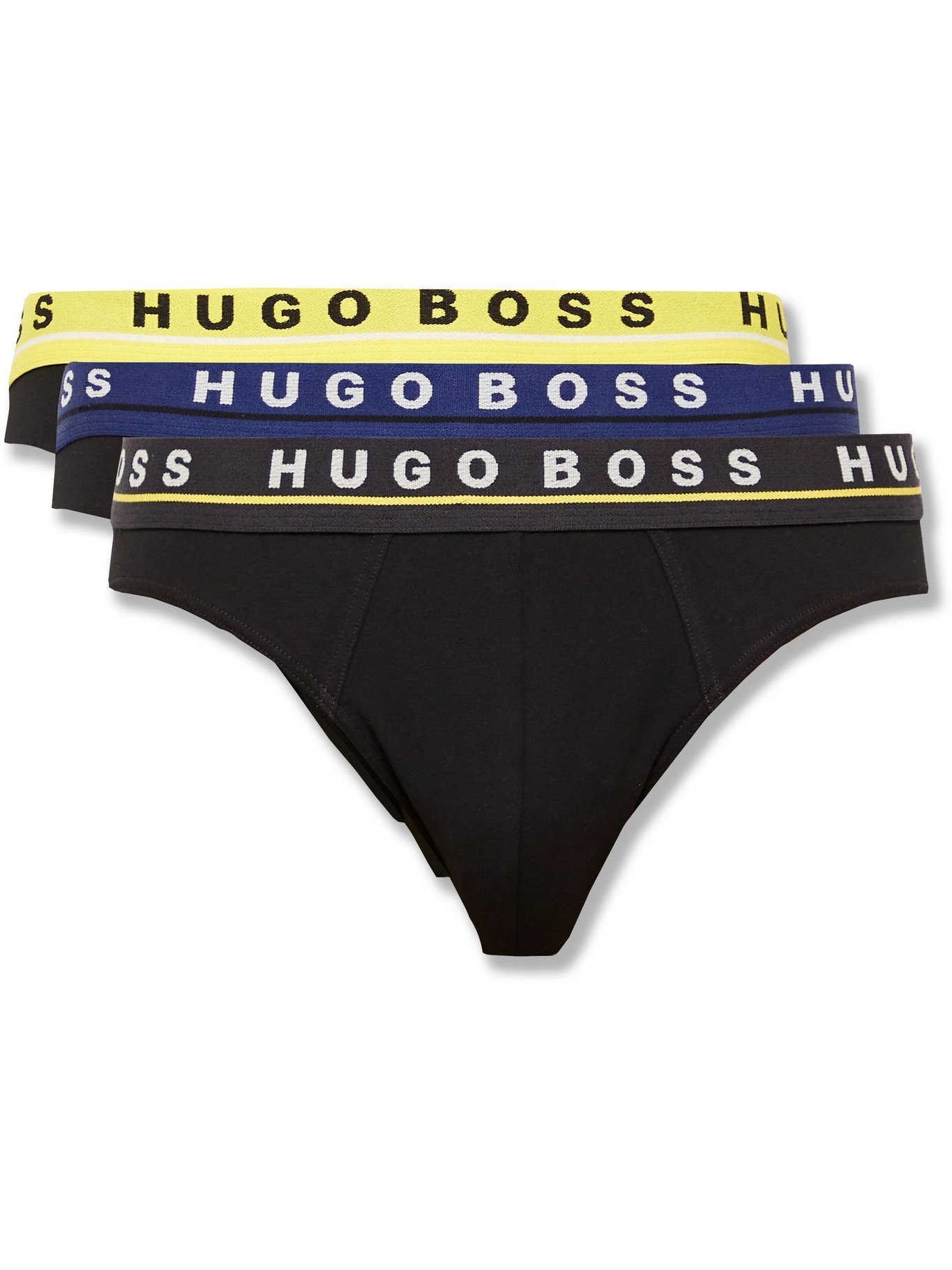 HUGO BOSS - Three-Pack Stretch-Cotton Briefs - Multi - M Hugo Boss