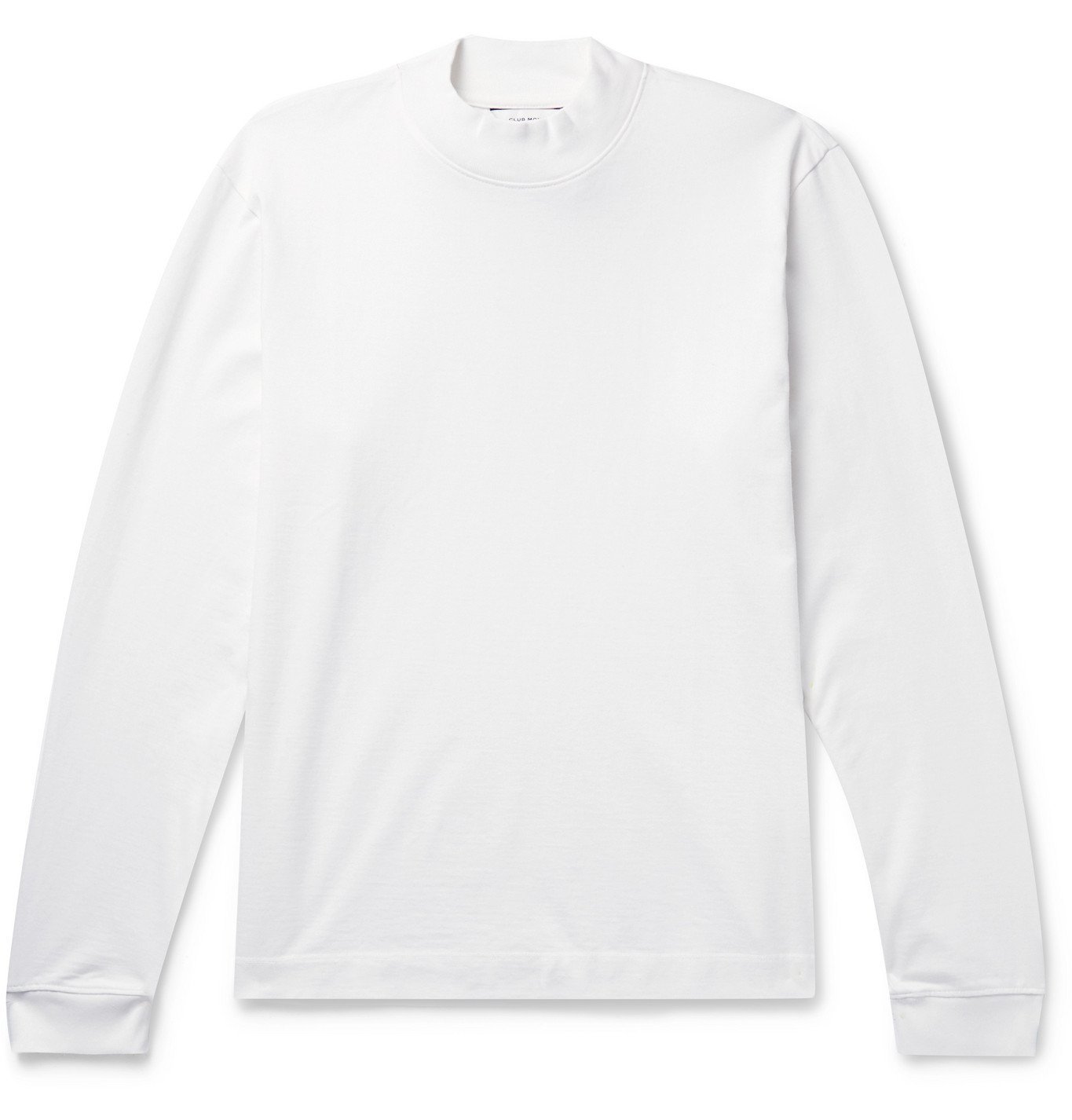 CLUB MONACO - Cotton-Jersey Mock-Neck T-Shirt - White Club Monaco
