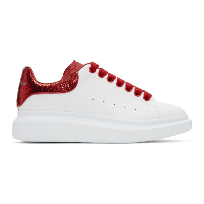 alexander mcqueen sneakers red and white