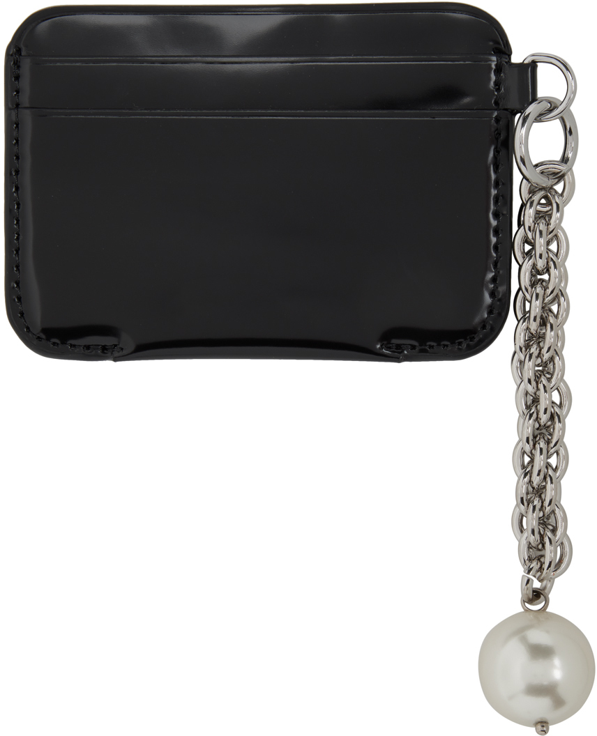 Simone Rocha Black Pearl Chain Card Holder Simone Rocha