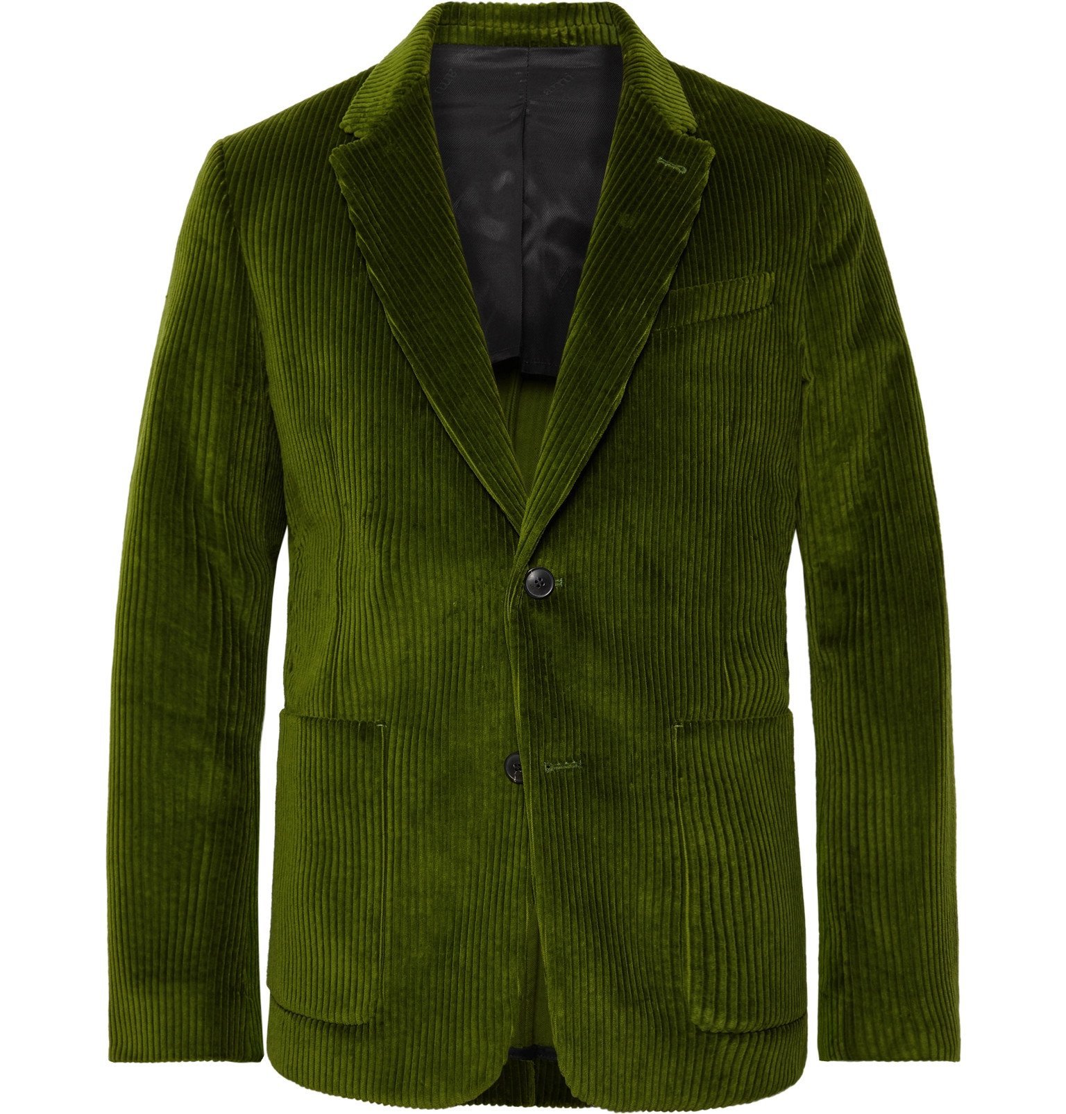 green corduroy suit