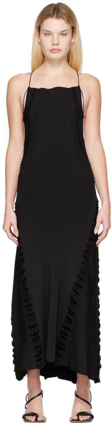 Jacquemus Black 'La Robe Maille Crema' Maxi Dress Jacquemus