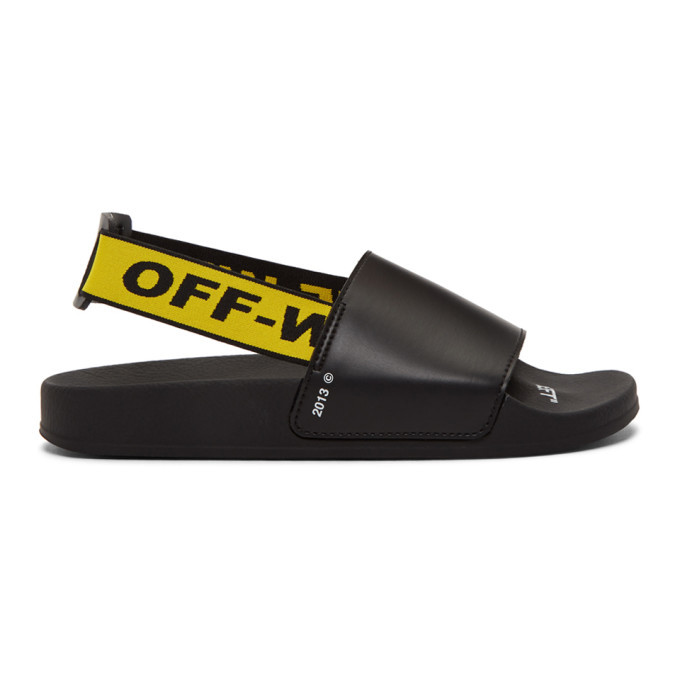 off white black industrial slides off white