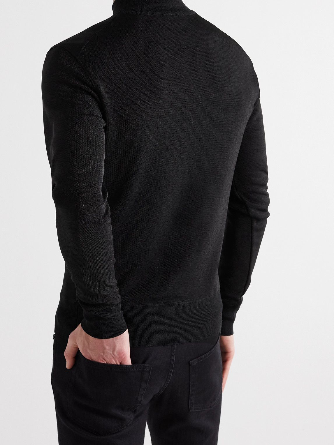 TOM FORD - Lurex Mock-Neck Sweater - Black TOM FORD