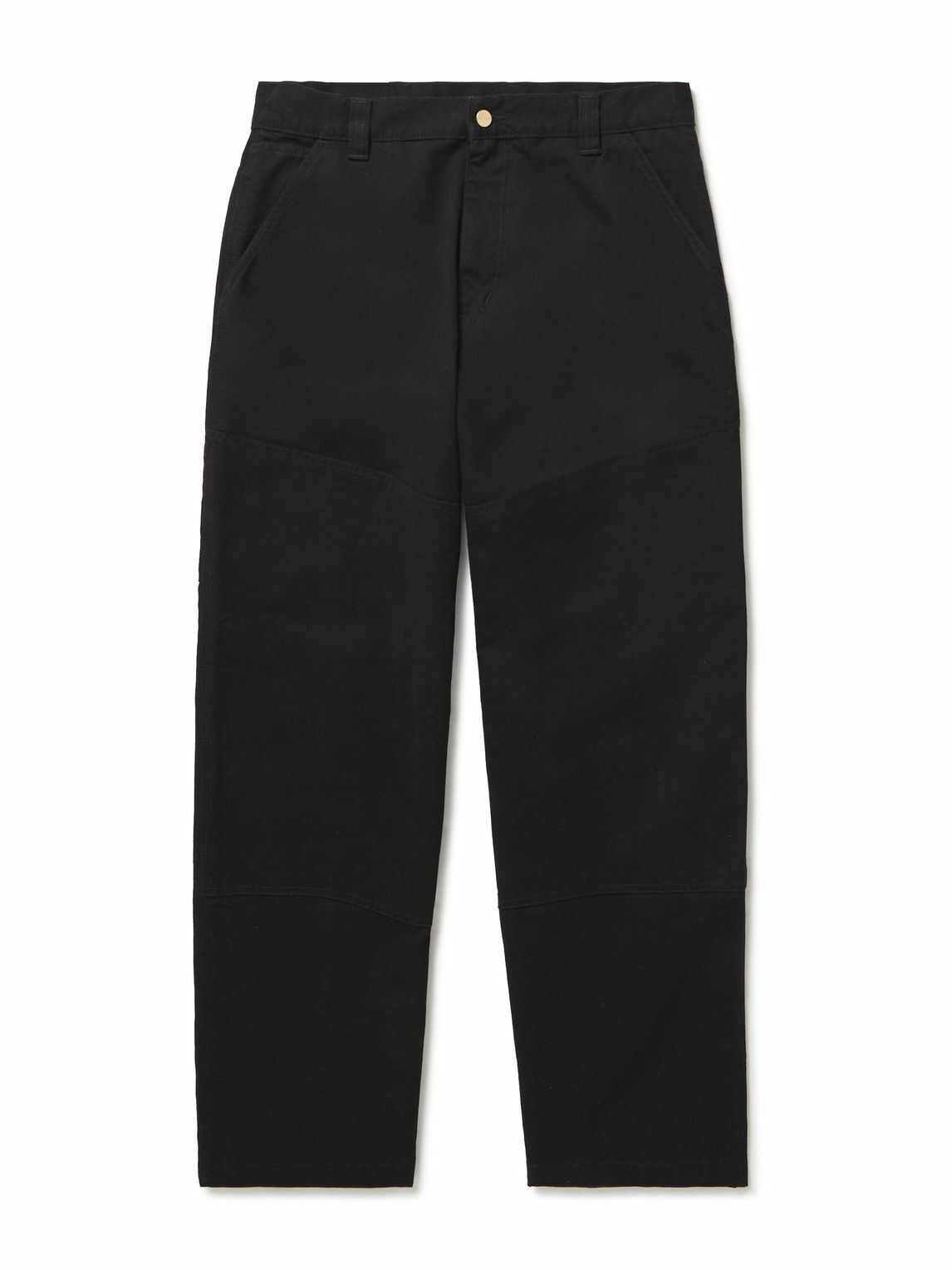 Photo: Carhartt WIP - Wide-Leg Cotton-Canvas Trousers - Black