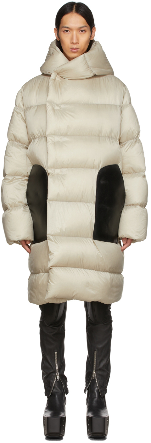 Rick Owens Beige LS Liner Down Jacket Rick Owens