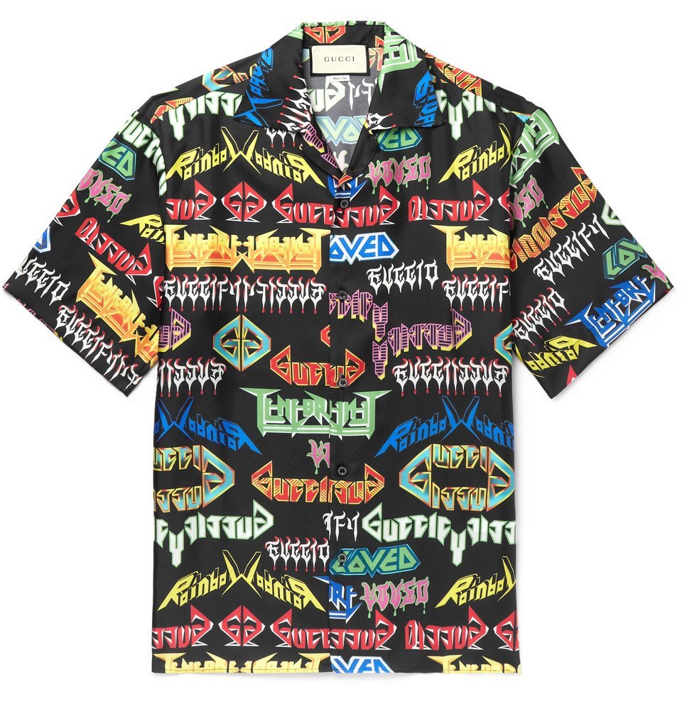 Gucci - Camp-Collar Printed Silk Shirt 
