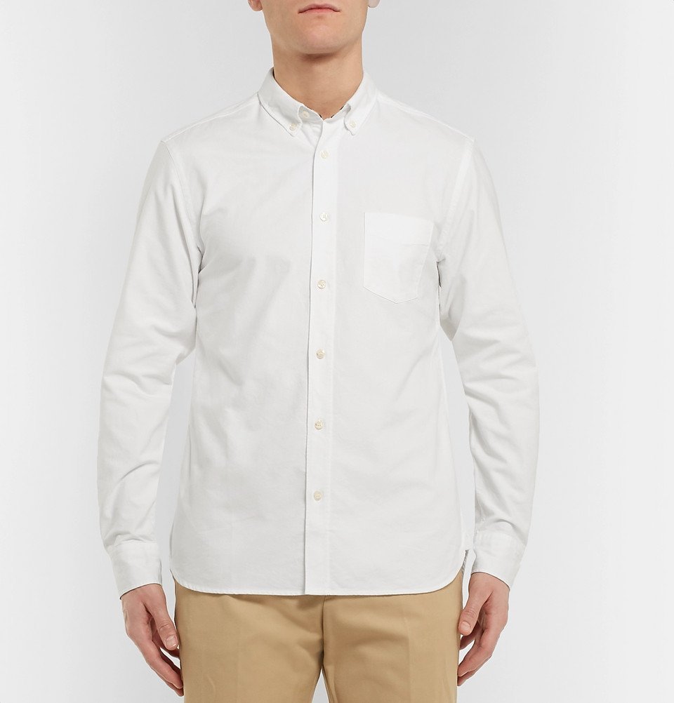 Burberry - Button-Down Collar Cotton Oxford Shirt - Men - White Burberry
