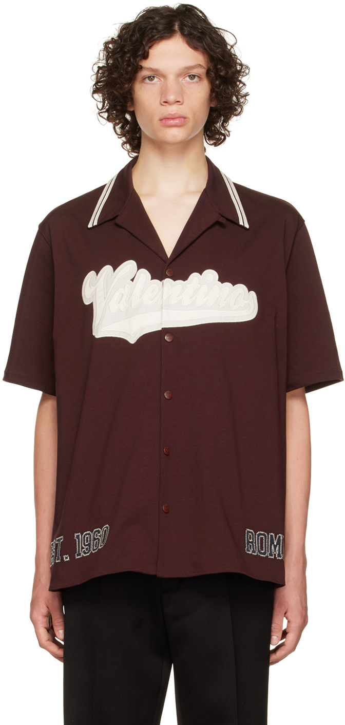 Photo: Valentino Burgundy Embroidered Shirt