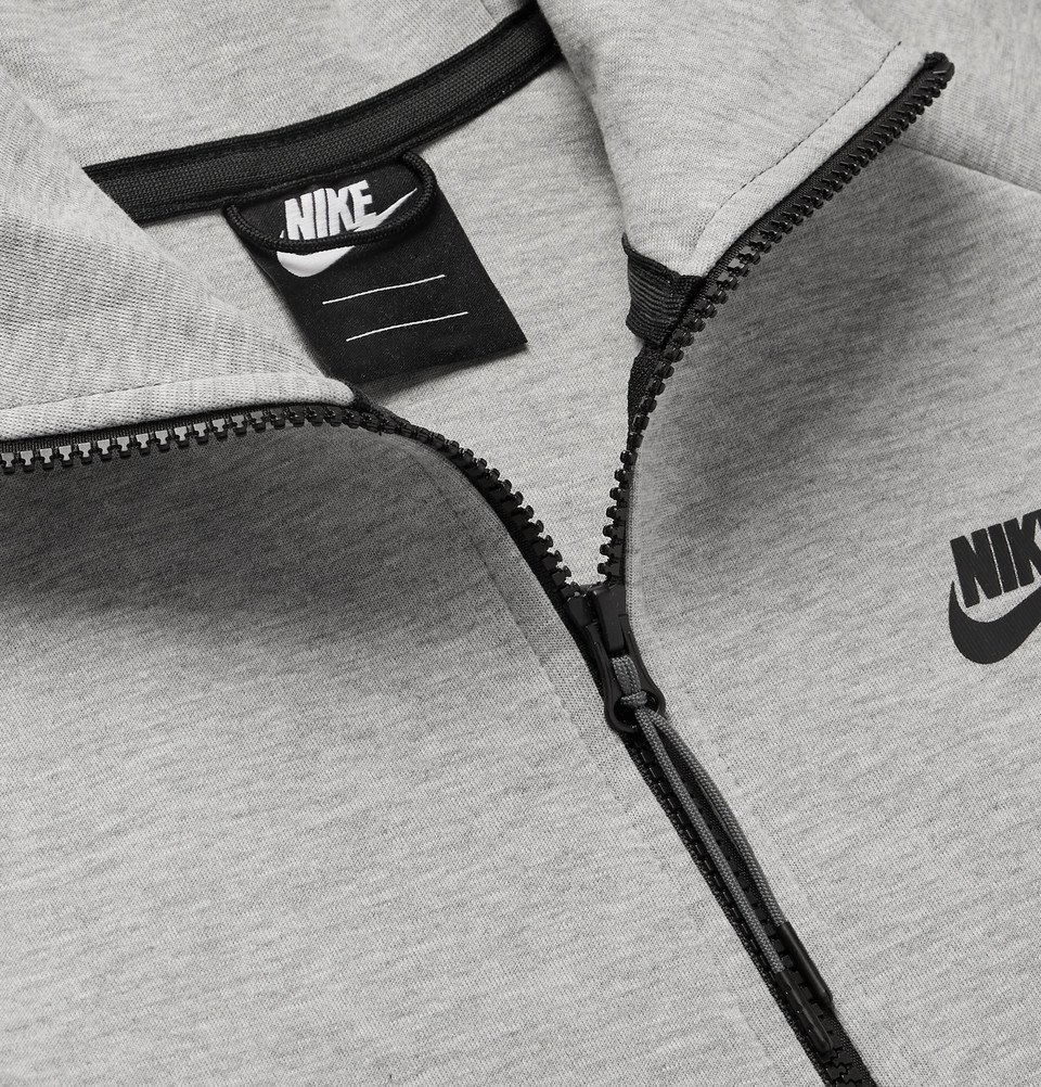 Nike - Sportswear Mélange Cotton-Blend Tech Fleece Zip-Up Hoodie ...