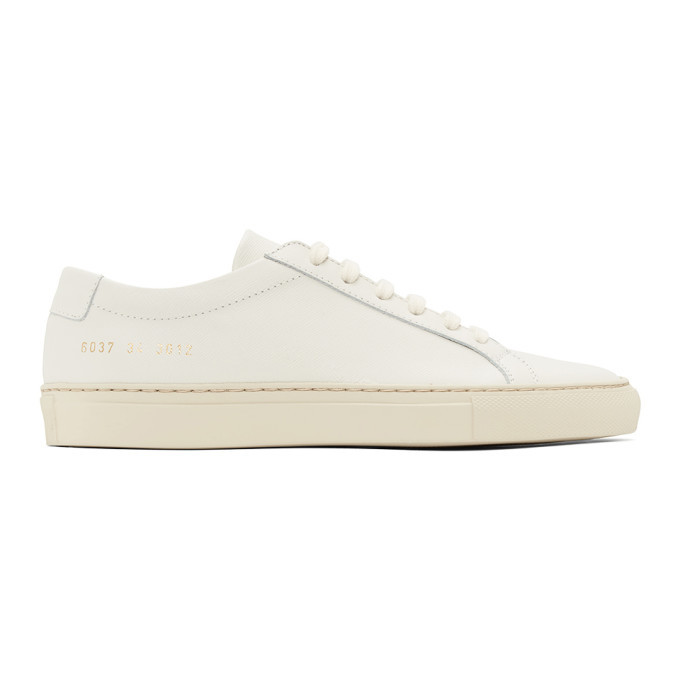 Off-White Saffiano Contrast Achilles Low Common Projects