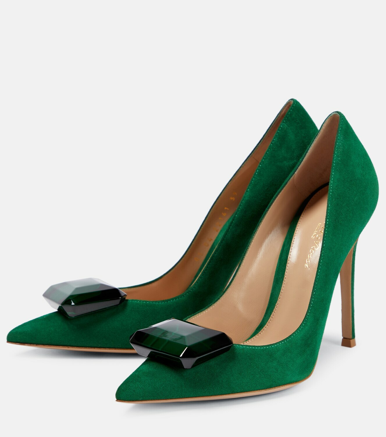 Gianvito Rossi - Jaipur 105 embellished suede pumps Gianvito Rossi