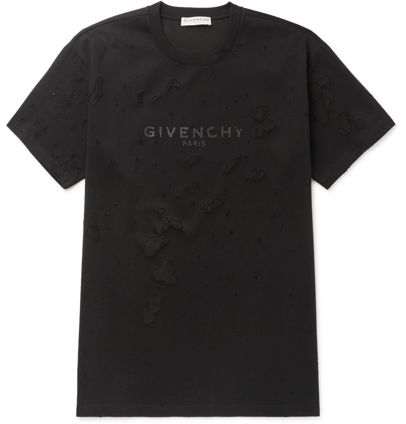 givenchy distressed logo t shirt