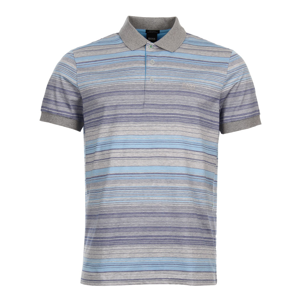 Polo Shirt - Blue/Grey/White