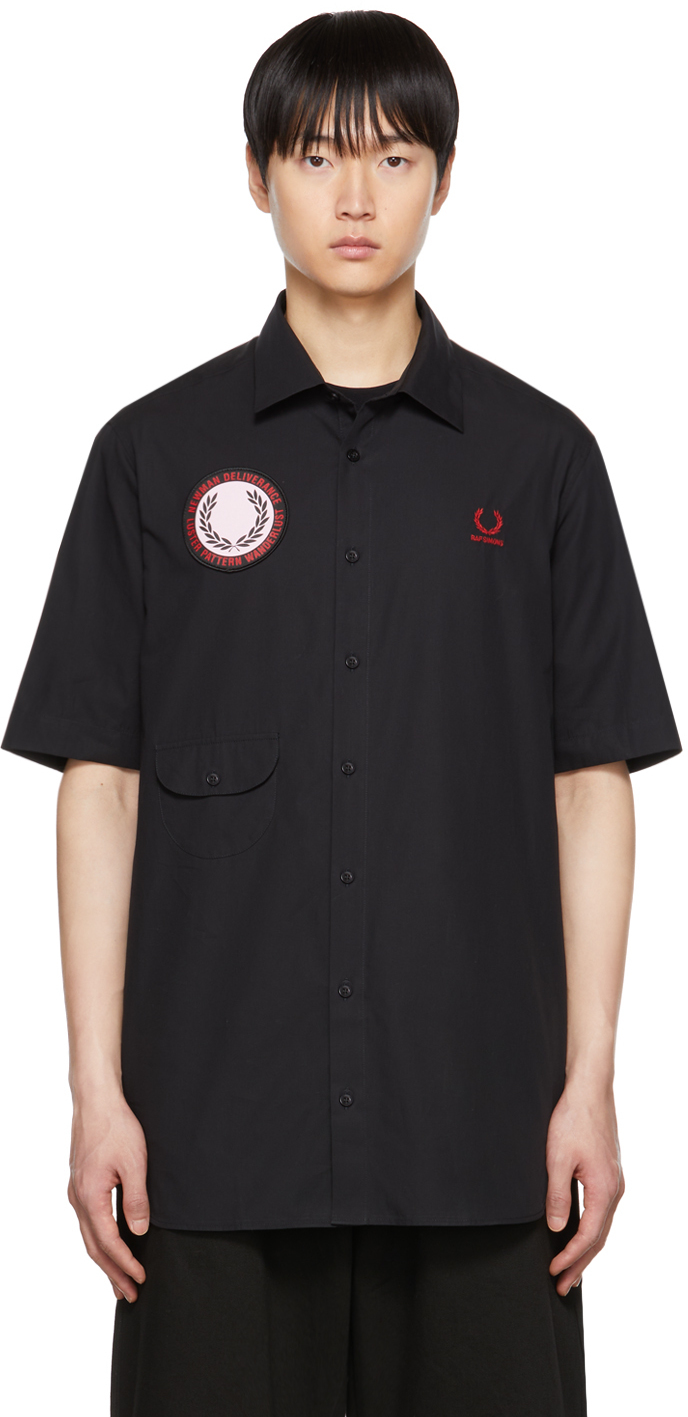 Photo: Raf Simons Black Fred Perry Edition Patch Shirt