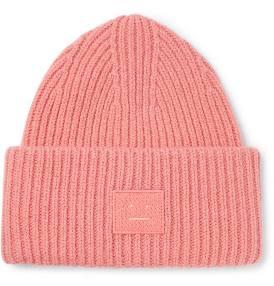 acne studios beanie pink