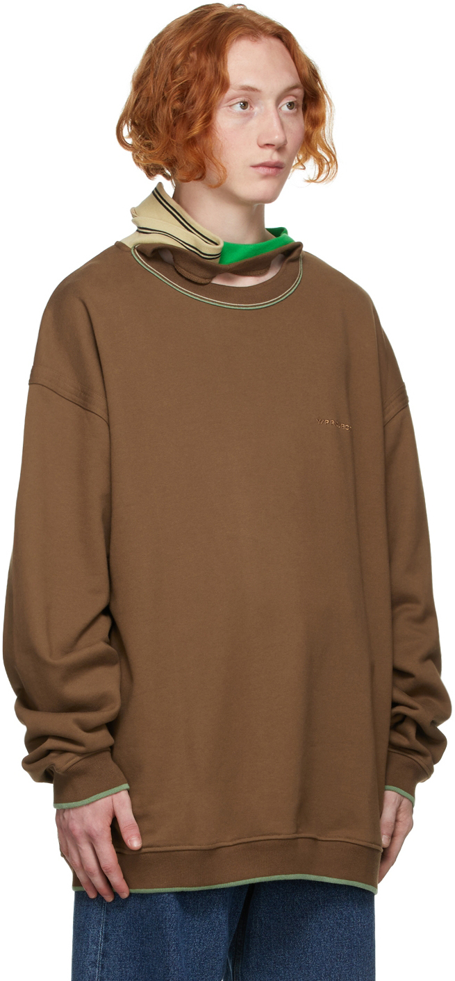 Y/Project Brown Three Neck Sweatshirt Y/Project