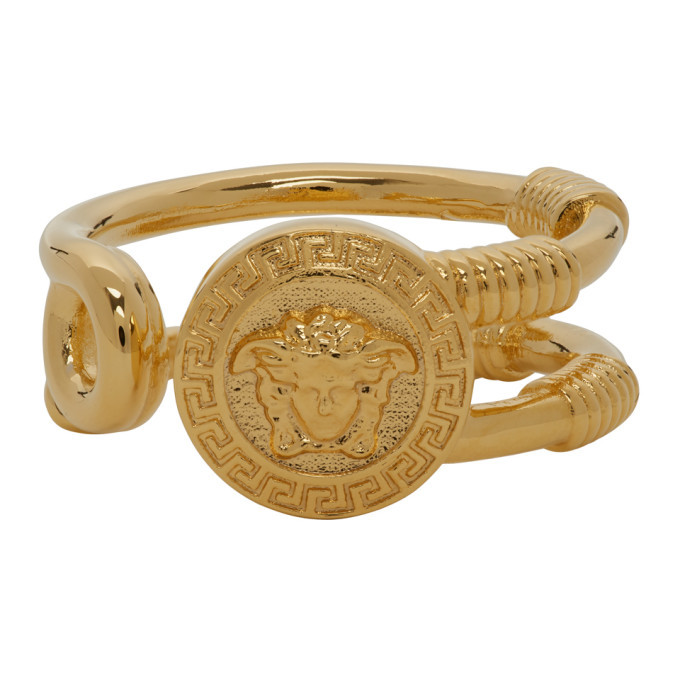 versace safety pin ring