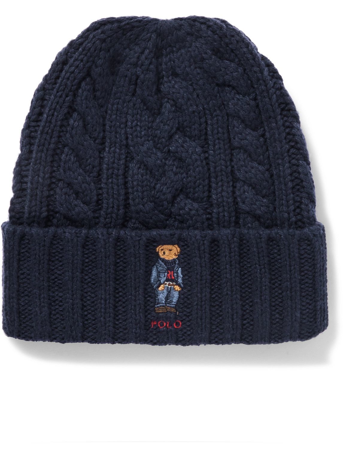 Photo: Polo Ralph Lauren - Logo-Embroidered Cable-Knit Beanie