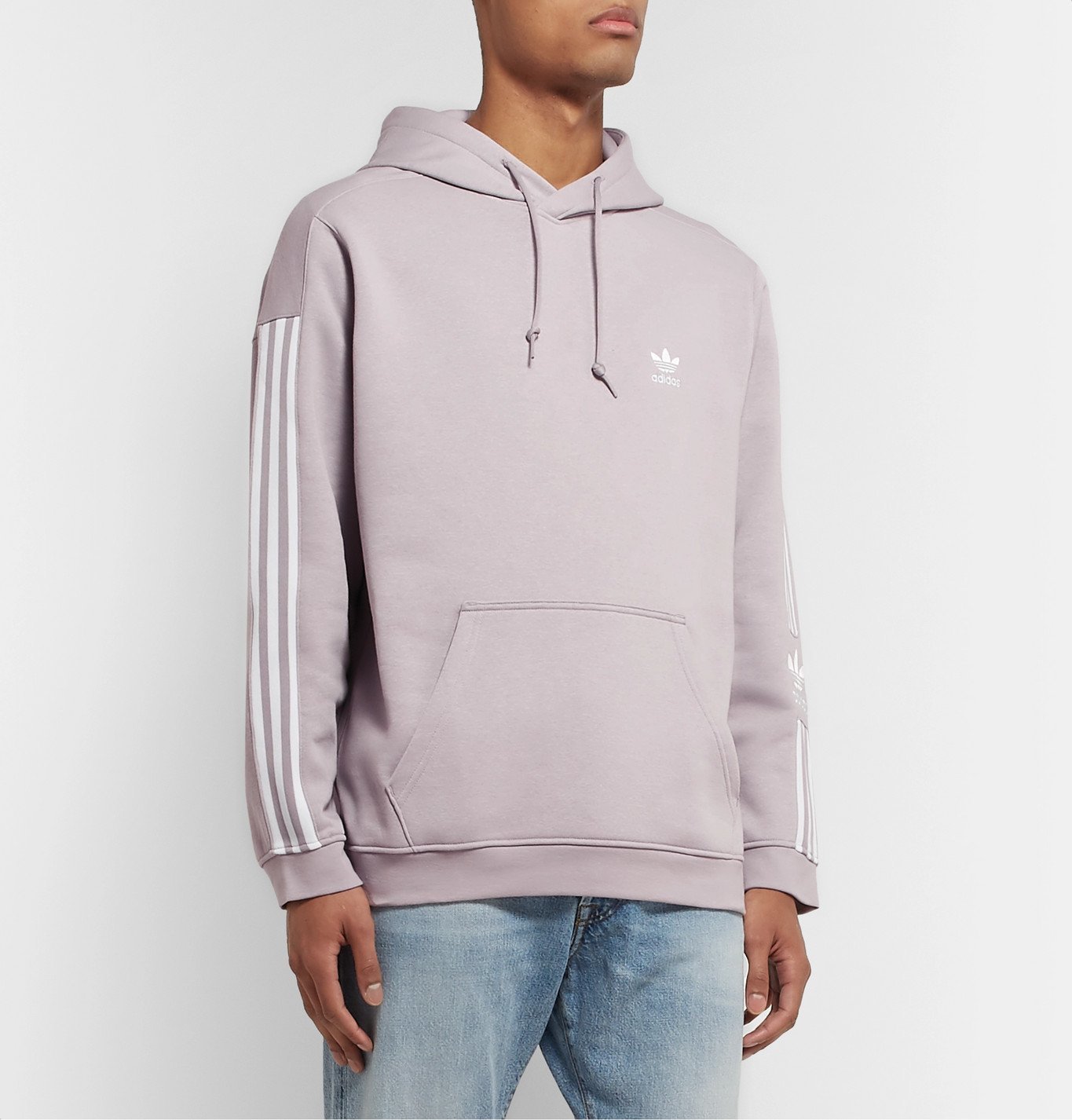 adidas Originals - Logo-Embroidered Fleece-Back Cotton-Blend Jersey ...