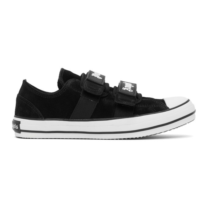 palm angels black logo vulcanized sneakers