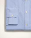 Brooks Brothers Men's Stretch Milano Slim-Fit Dress Shirt, Non-Iron Poplin Button-Down Collar Micro-Check | Blue