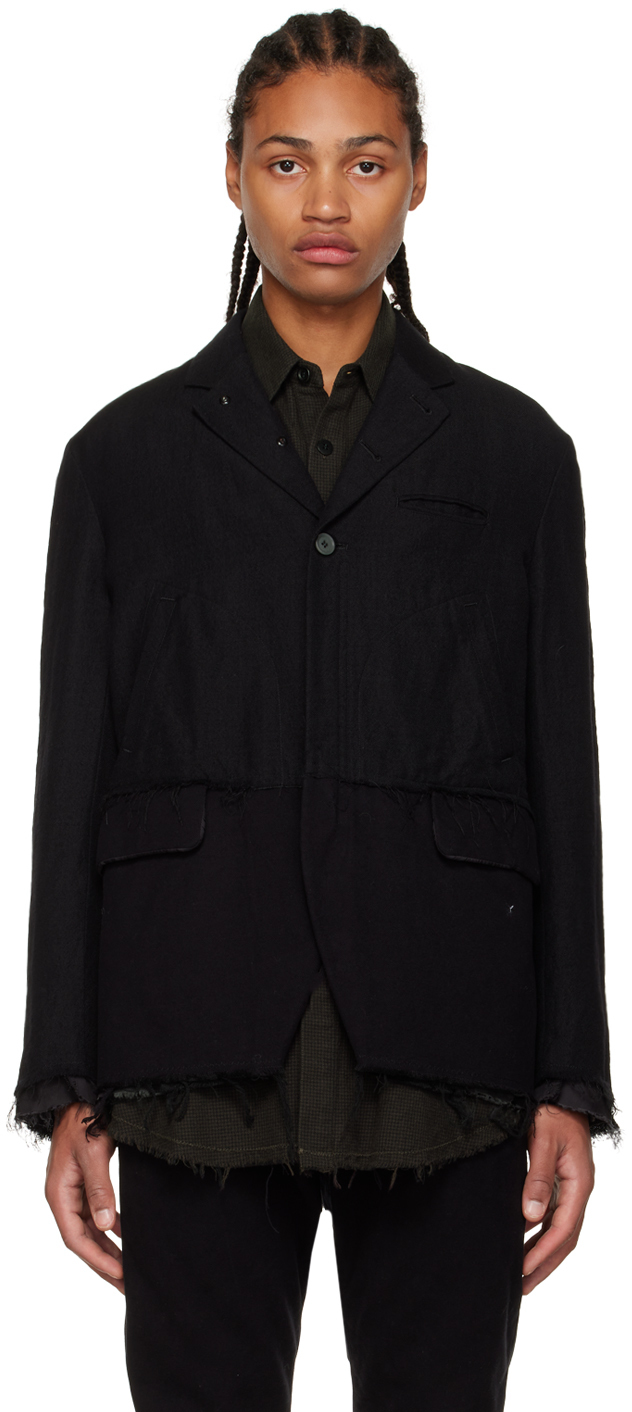Black Paneled Blazer