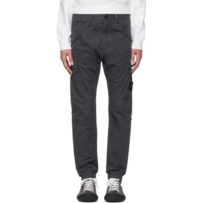 grey cargo pants stone island