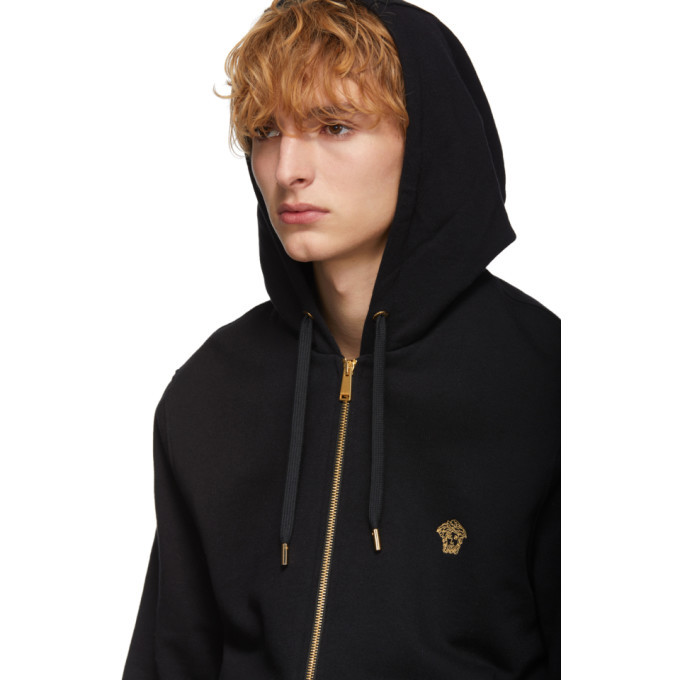 versace medusa embroidered hoodie