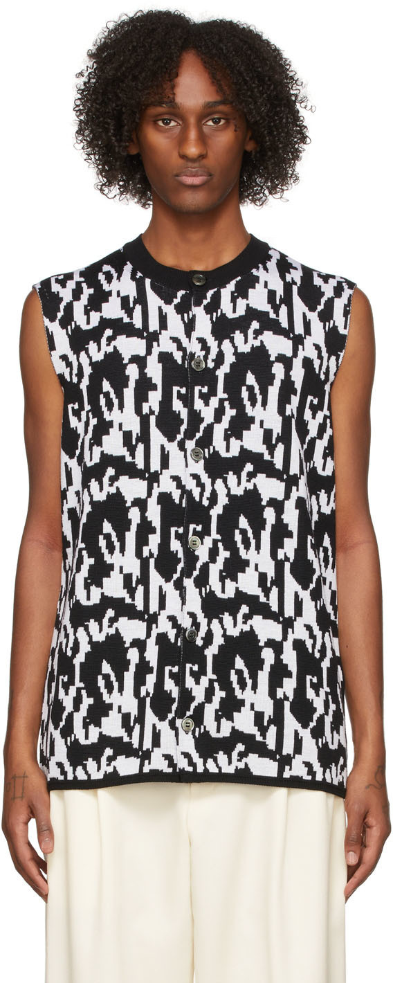 Comme des Garçons Homme Plus Sleeveless Print Cardigan Comme des