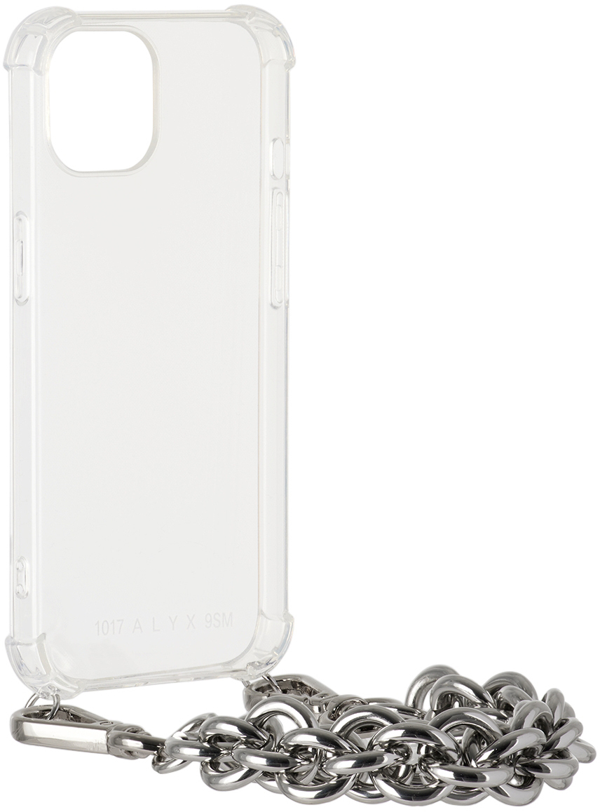 1017 ALYX 9SM Silver Small Chunky Chain iPhone 13 Pro Case