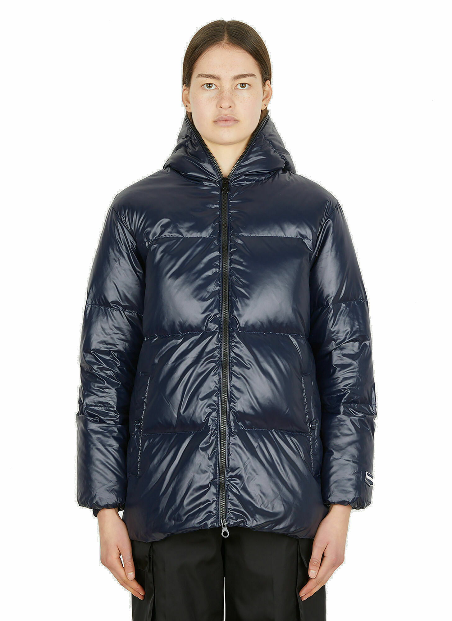 Photo: Duvetica - Callia Quilted Down Jacket in Navy