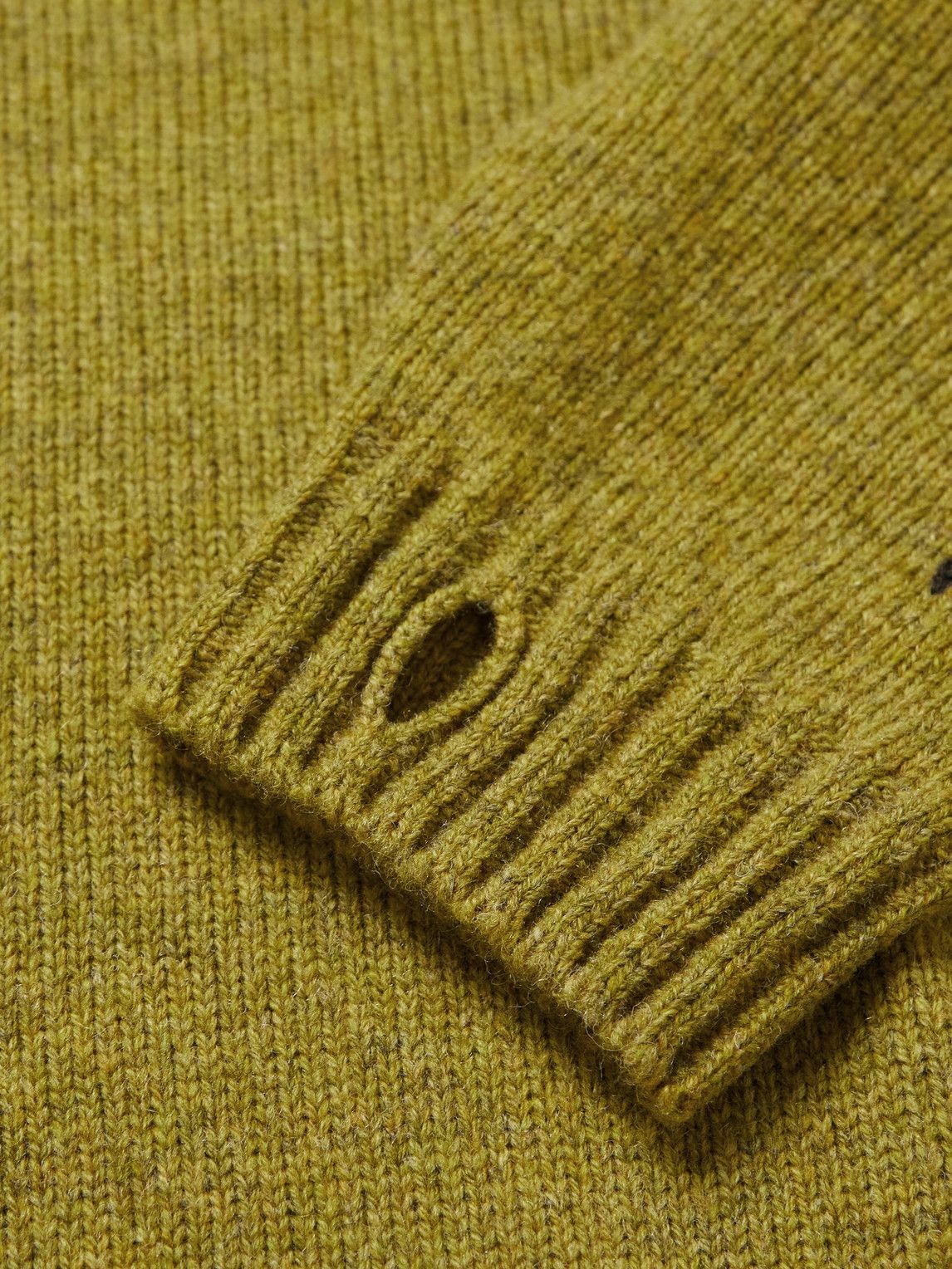 KAPITAL - Intarsia Wool Sweater - Green KAPITAL