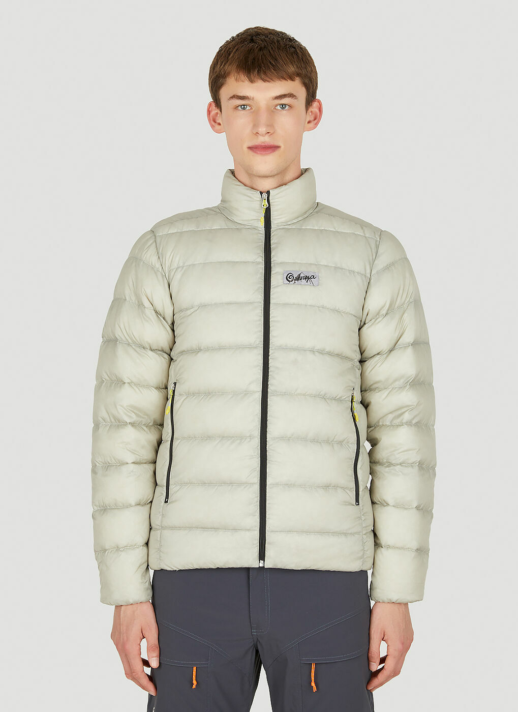 Light Puffer Jacket in Grey Ostrya