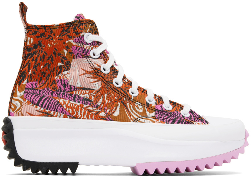 Photo: Converse Pink & Orange Run Star Hike Tropical Florals Sneakers
