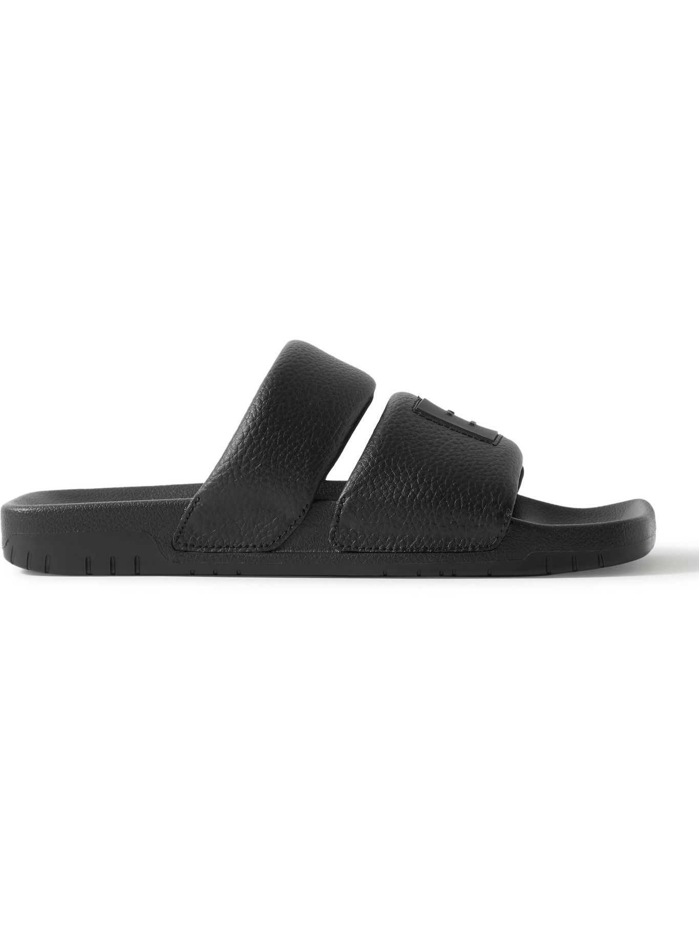 Acne Studios - Bode Logo-Appliquéd PU Slides - Black Acne Studios