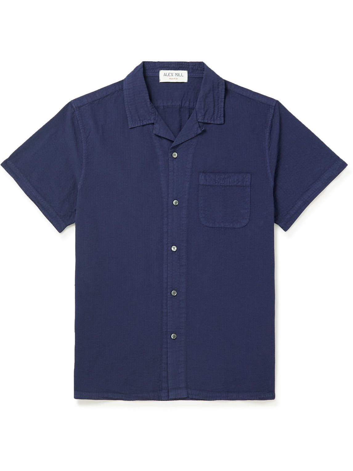 Alex Mill - Convertible-Collar Cotton-Seersucker Shirt - Blue Alex Mill