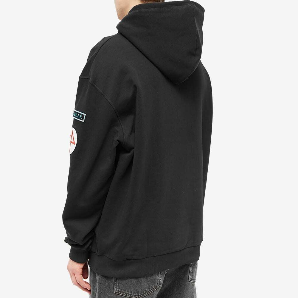 Fred Perry x Raf Simons Patched Overhead Hoody in Black Fred Perry