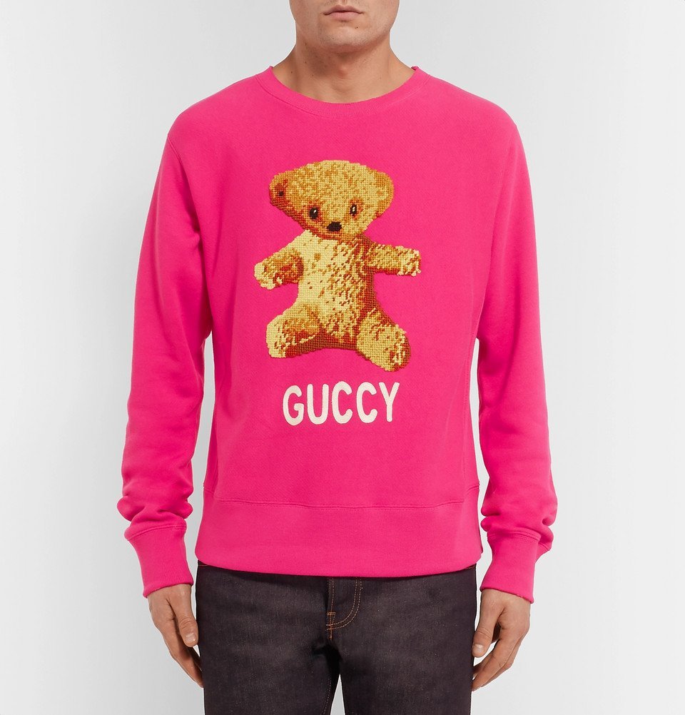 pink gucci sweatshirt mens