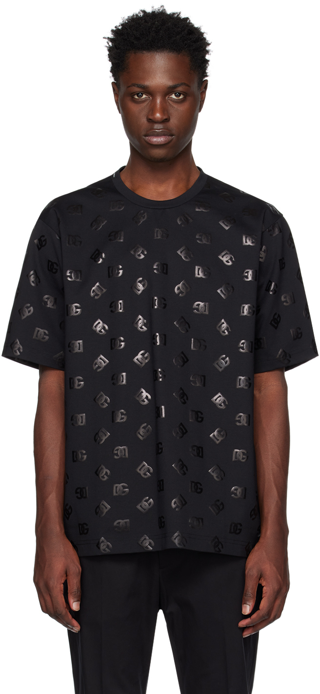 Dolce & Gabbana Black Printed T-Shirt Dolce & Gabbana