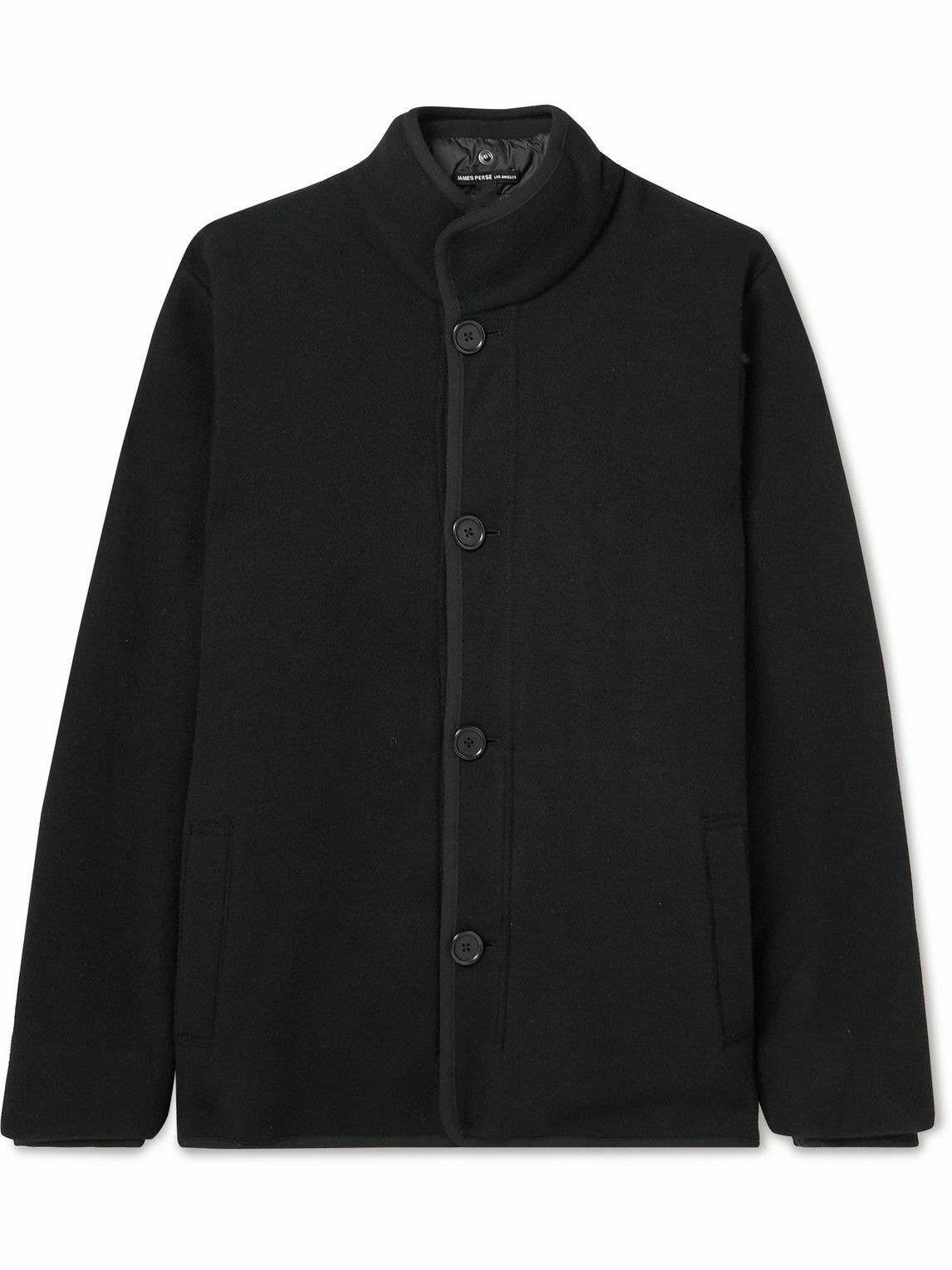 James Perse - Layered Padded Wool-Blend Coat - Black James Perse