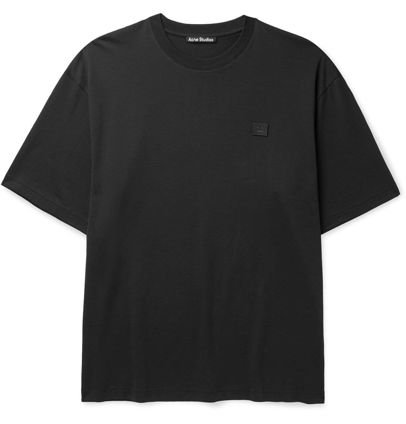 ACNE STUDIOS - Exford Oversized Logo-Appliquéd Mélange Cotton-Jersey T ...