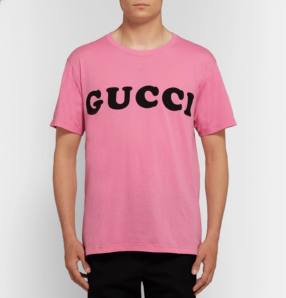mens pink gucci shirt