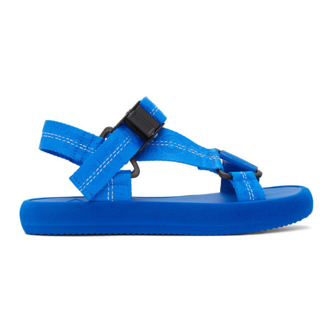 blue off white sandals