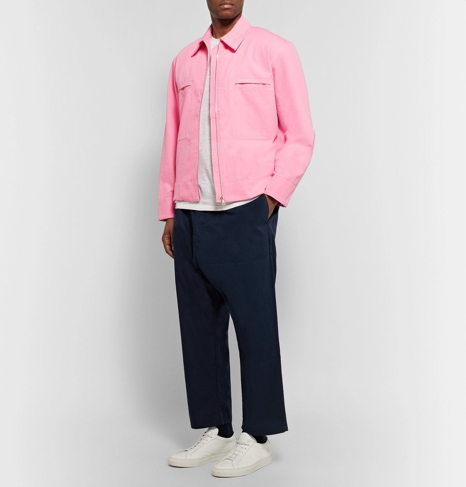 pink twill jacket