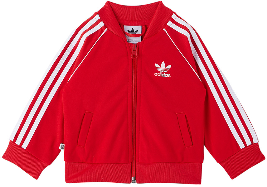 adidas Kids Baby Red Adicolor SST Tracksuit adidas